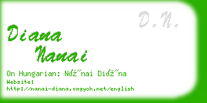 diana nanai business card